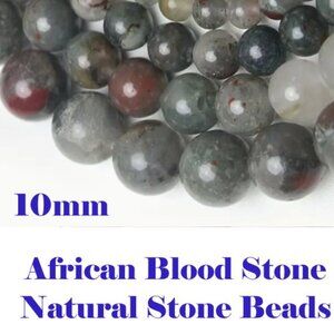 African Blood Stone Natural Stone Beads